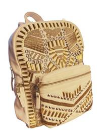 BNWT ASH Leather Zuma Backpack Off White Gold Embellishments