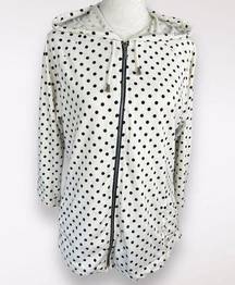 Chico's Hooded Sweatshirt Full Zip Polka Dot See Description Size Small