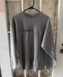 Olympus Vintage 90’s  Purdue University Boilermakers Cozy Fuzzy Crewneck  Size Large in Gray