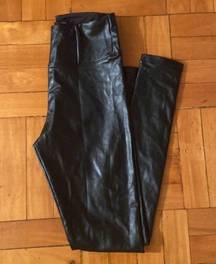 Matte Black Leather Pants 