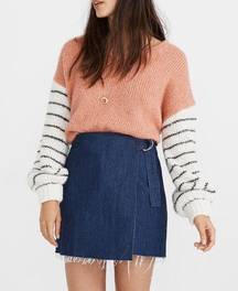 ⭐️NEW⭐️Madewell Denim Raw Hem Wrap Skirt