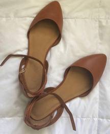 Brown Pointed Toe Flats