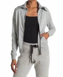 Cosabella Women's Marathon Co Pima Cotton Jacket Heather Gray Size Medium NEW