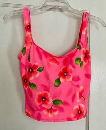 Vintage Floral swimsuit crop top