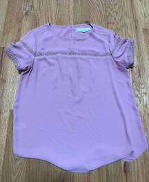 Loft Dusty Pink Short Sleeve Shirt