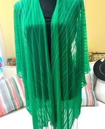 NWT Sheer Striped Open Fromt Kimono