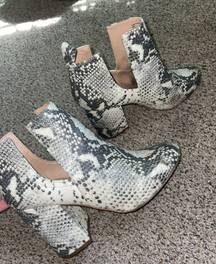 Steve Madden Snake Skin Booties