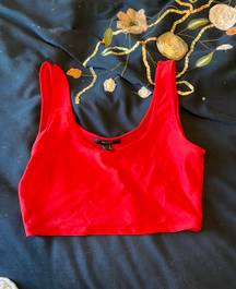 Forever 21 Red Crop Top Tank