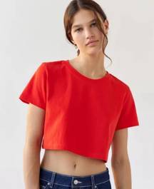 Urban Outfitters Best Friend Tee Cropped Red