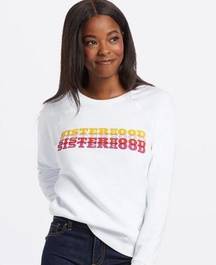 Draper James sweater‎ sweatshirt sisterhood white medium