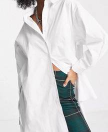 oversized poplin button down shirt