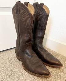 Frye  Billy Genuine Leather Heeled Pull On Cowboy Boots Cowgirl Western Brown 8