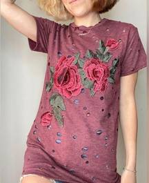 Local Lab Rose 3D Destroyed Shirt