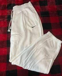 Women’s Oversize Phoenix Fleece Sweatpants - Large White