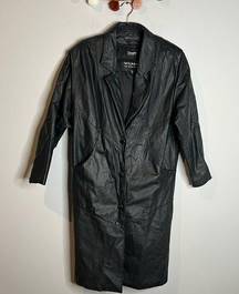 Vintage Wilson’s Leather black long removable lined jacket