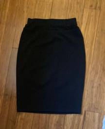 Knee Length Tight Black Skirt