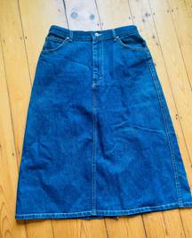 L.L.Bean  Vintage Jean / Denim Skirt Midi