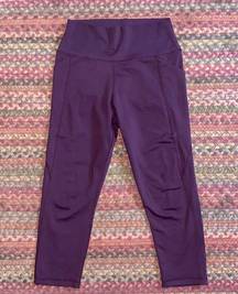 Senita Athletics NWOT MAROON SENITA ATHLETIC CROP LEGGINGS