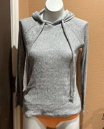 Kenneth Cole gray ribbed pulllover hoodie small