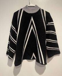 Maude‎ Vivante Mock Neck Striped Pullover Sweater