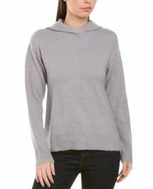 magaschoni mist gray heather wool blend hoodie