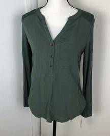 Sears Roebuck and Co Olive Green Top Size Small