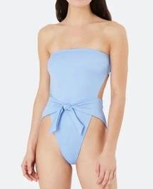 NWT Onia Scarlett One Piece Strapless Swimsuit Tie Front size Small