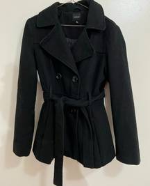 Double Breasted Belted Pea Coat