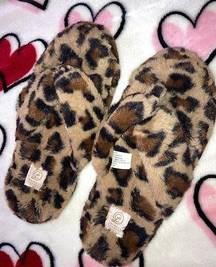 Cheetah Print House Slippers Size 7/8