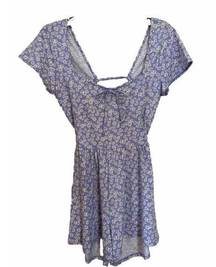 NWT Arizona Jean Co lavender daisy Purple And White Romper Women’s Sz Medium