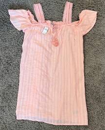 NWT Pink  Off the Shoulder Mini Dress