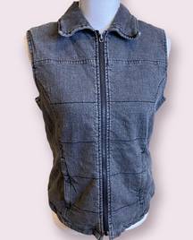 | Women’s | Grey Vest with Flannel Look Inside | Size: Medium