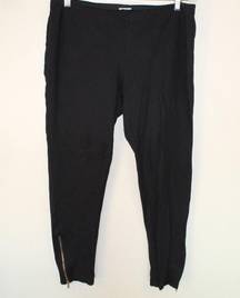 Tommy Hilfiger Sport Curve AthLuxe High Rise Black Side Zipper Leggings - Large