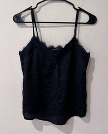 Abercrombie & Fitch  black lace trim camisole tank top size XS
