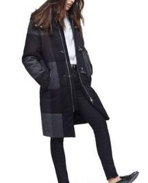 Adam Lippes For Target Black Gray Color Block Coat