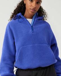 Navy Blue Zip Fleece Hoodie