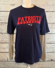 Reebok NEW ENGLAND PATRIOTS  Layered Long
Sleeve T-Shirt Women's-Medium