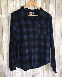 NWT  Blue Plaid Button Down