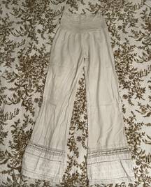 Bohemian Wide Leg Linen Pants