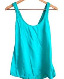 ☘️ 5/$15 Bershka Women’s Size Small Teal Tank Top with Cutouts in the back