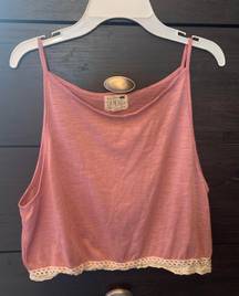 LA Hearts L.A Hearts Pink Crop Tank