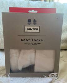 Hunter Original Tall Boot Socks - White NWT