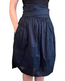 Navy Blue Cotton Skirt