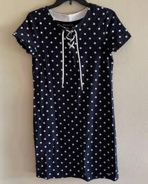 Tommy Hilfiger Navy Polka Dot Tie Dress