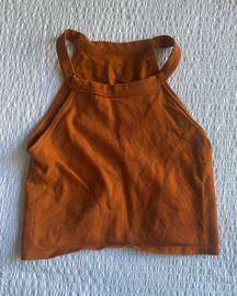 Free People Orange Crop Top