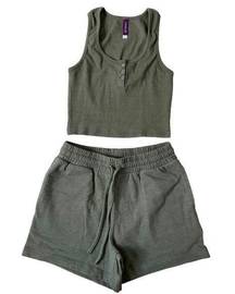 Adore me Green Racerback  Loungewear Sleepwear Set Size S | 40-15