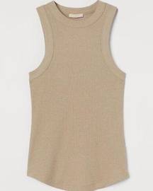 H&M  Beige Ribbed Tank Top