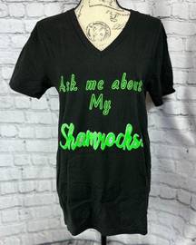 Gildan "Ask me about my Shamrocks" Tee shirt - L