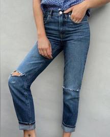 The Summer Jean Super Soft Distressed Ripped Denim Dark Wash Jeans 31