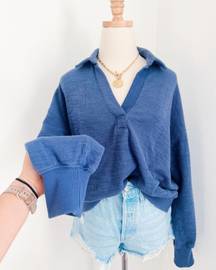Pullover Collared Sweatshirt